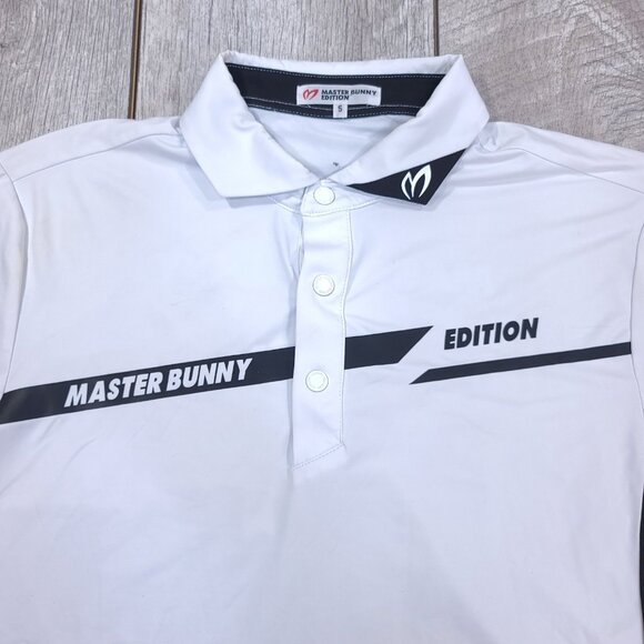 Master Bunny Shirt Mens 5 Golf Polo White Solid Short Sleeve Edition Top - Picture 4 of 7